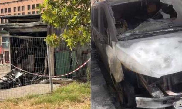 Cagliari, due incendi in poche ore: colpita l’edicola di viale Diaz e quattro auto in via Ada Negri
